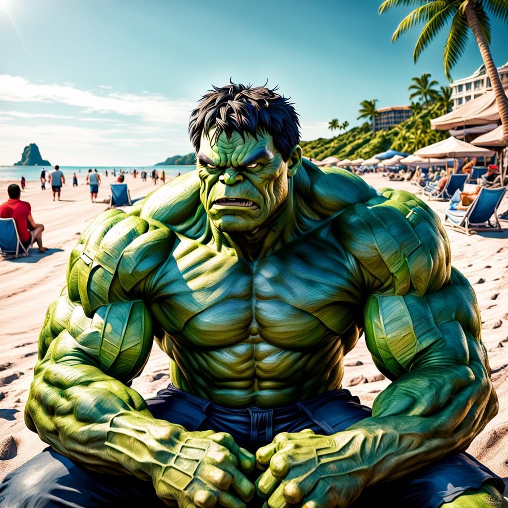 Hulk no want vacation. Hulk Smash!