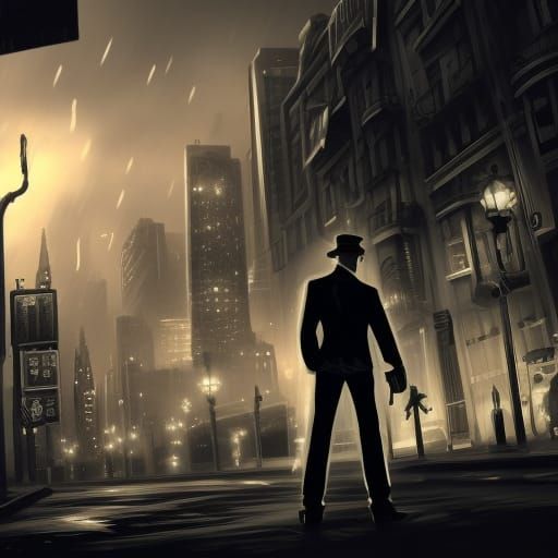 Noir Cityscape crime site - AI Generated Artwork - NightCafe Creator