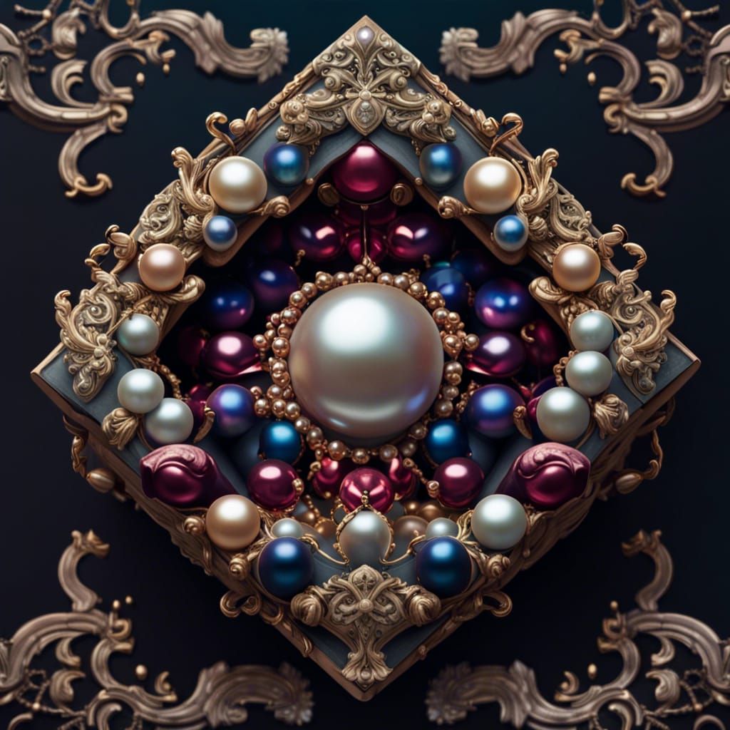 Pearls in an Ornate Box