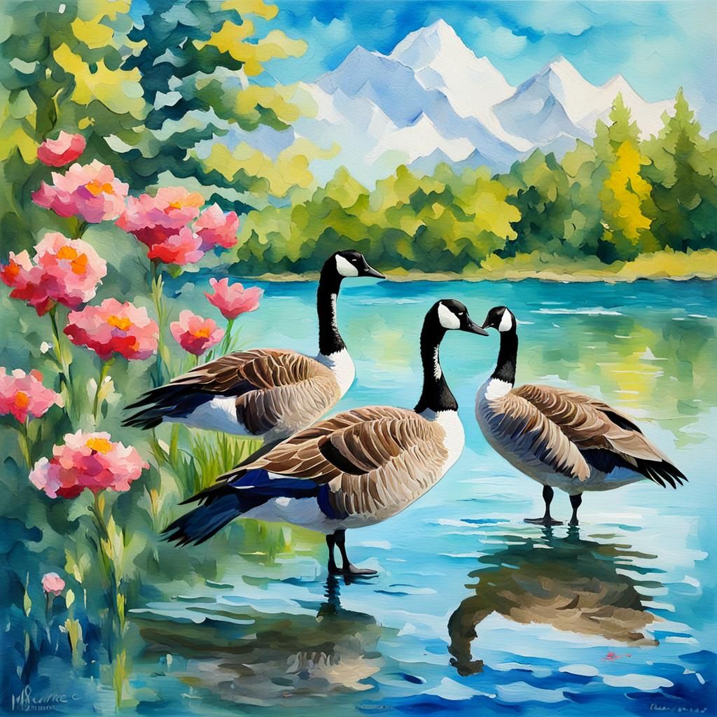 Canada geese  by @Blackbird