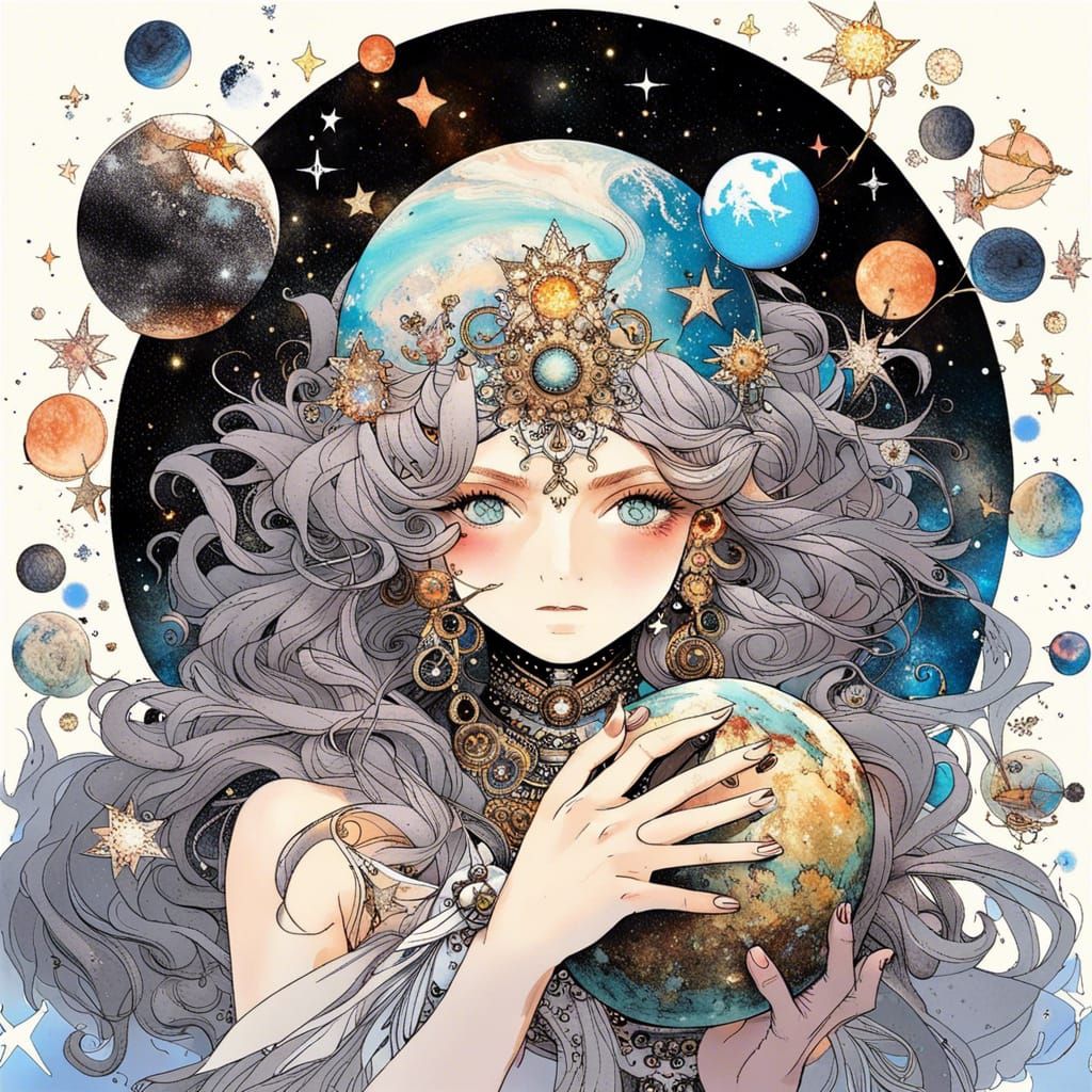 Cosmic Nebula Goddess