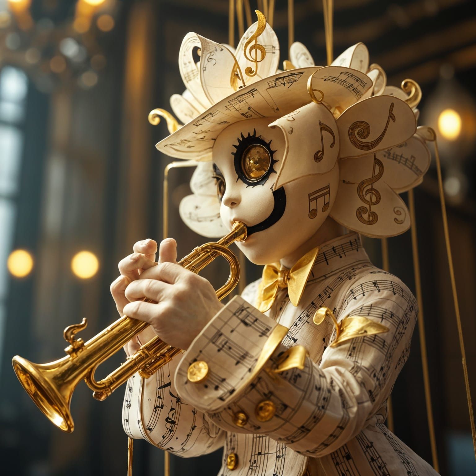 The Trumpet player puppet  by @Dobiki