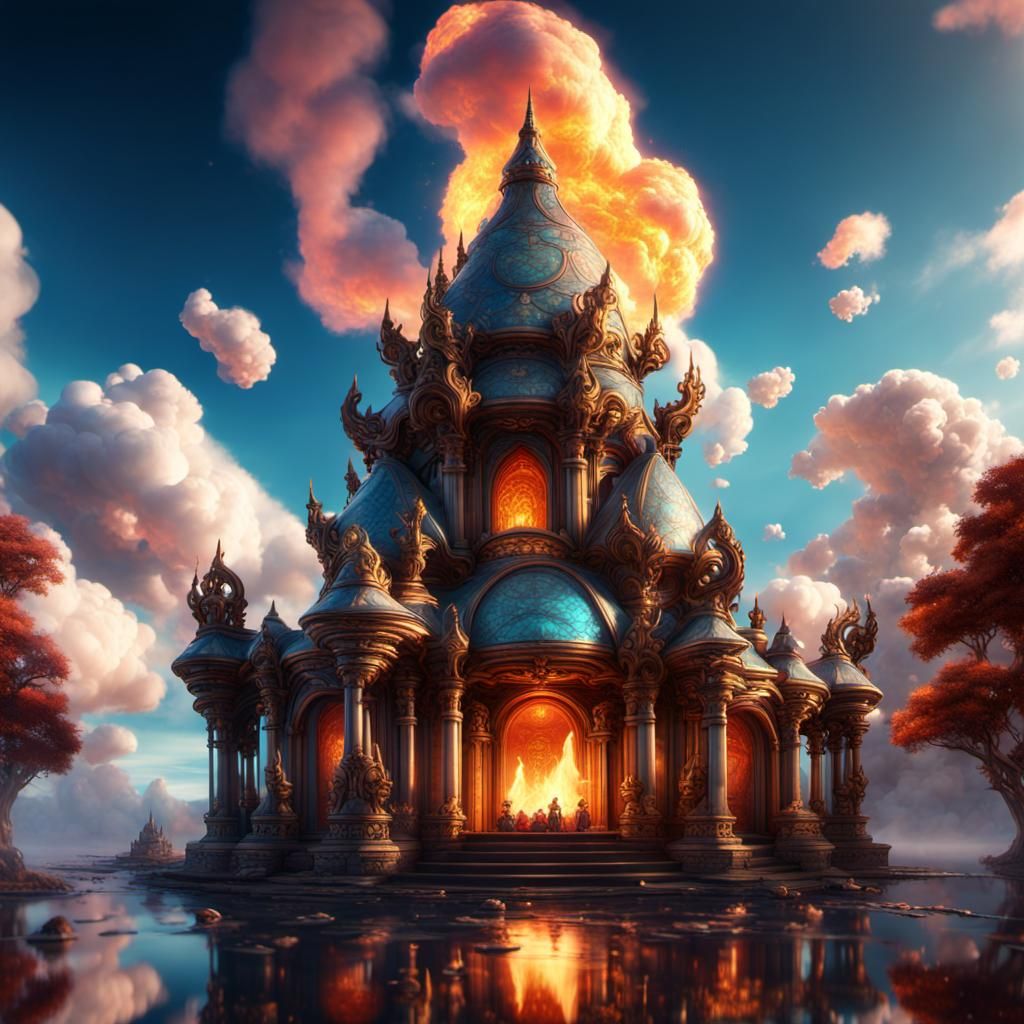 Cloud Temple - AI Generated Artwork - NightCafe Creator