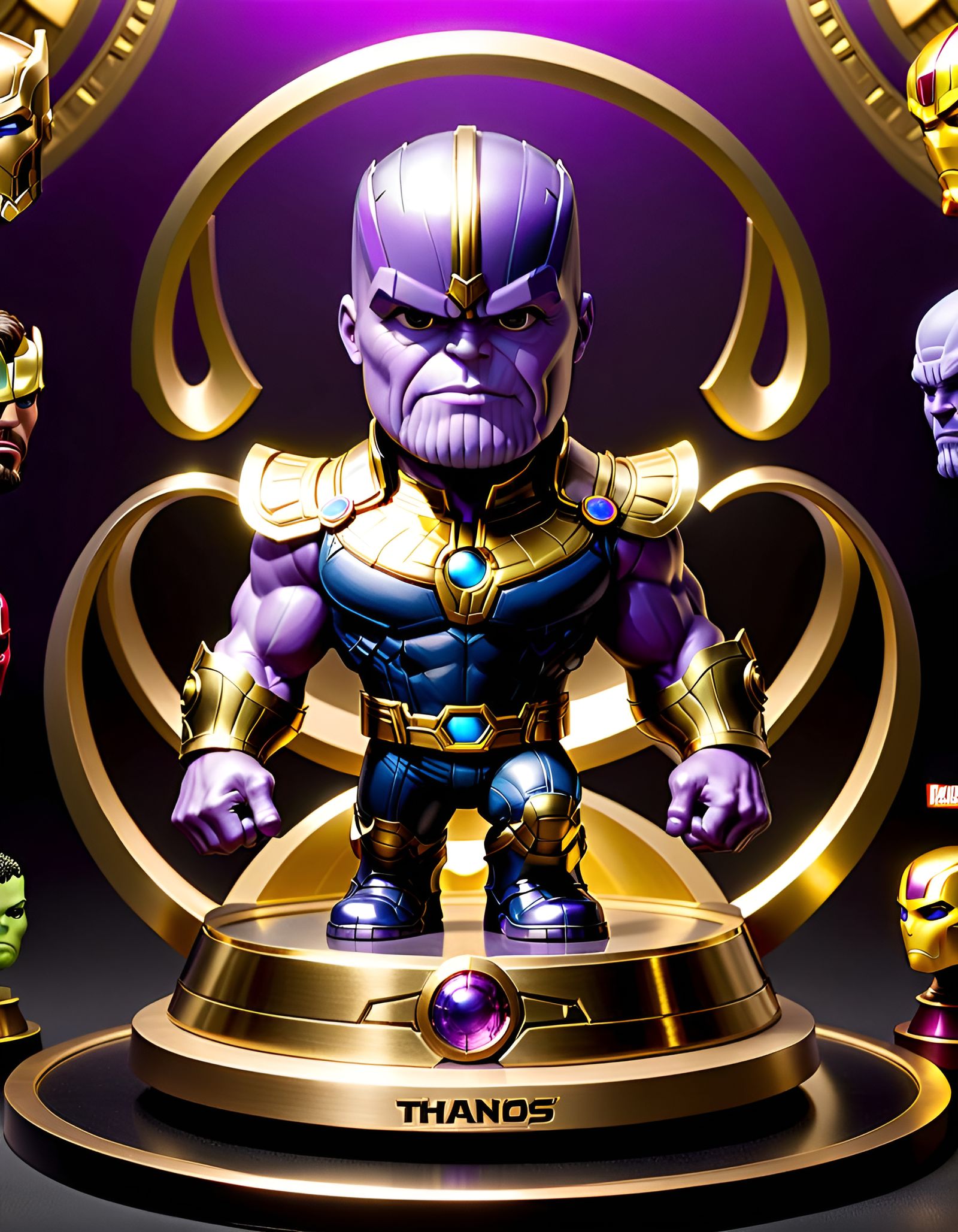 Marvel Bobblehead Collection: Thanos - Ai Generated Artwork - Nightcafe 