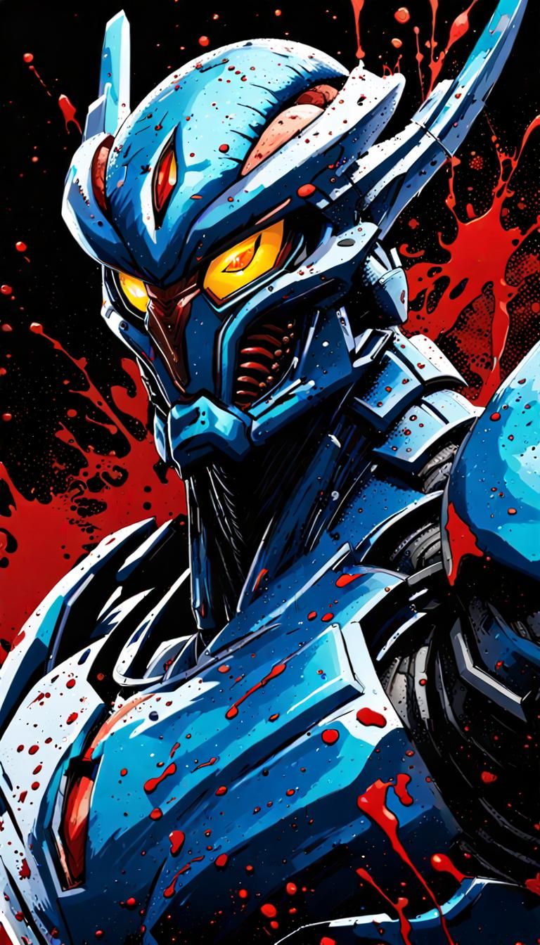 Dark Guyver, Guyver Anime, Guyver Splash Art, Guyver the Bio Boosted Armor,  Guyver Fight Scene, Guyver Blood Splatter, Background: Extreme C... - AI  Generated Artwork - NightCafe Creator