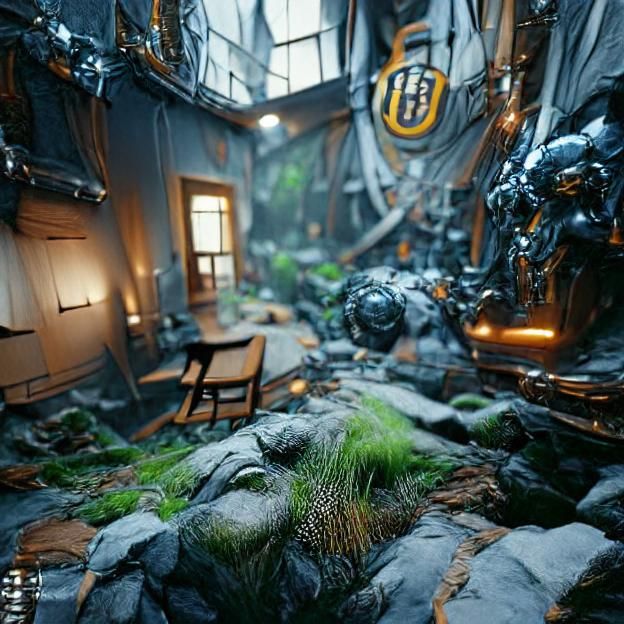 Surreal nature room