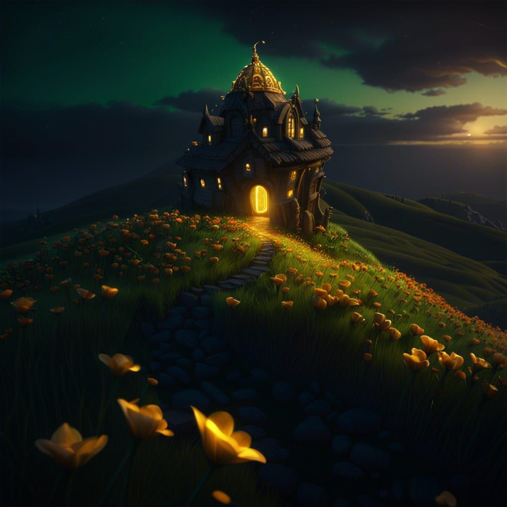 Glowing Mysterious Building