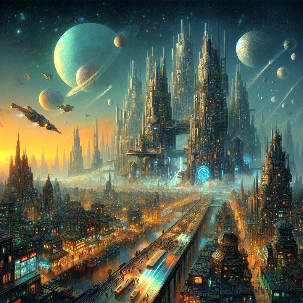Futuristic City  by @Mark