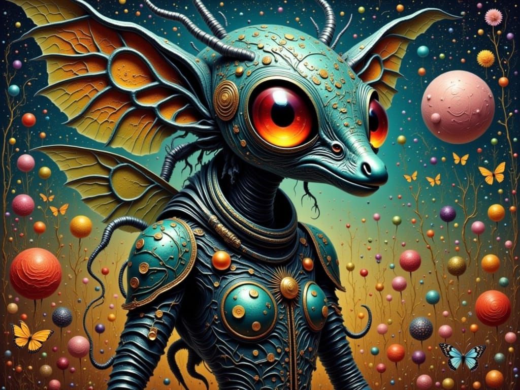 hybrid alien in space<lora:Zeste-Citron hybrid1:1.0>