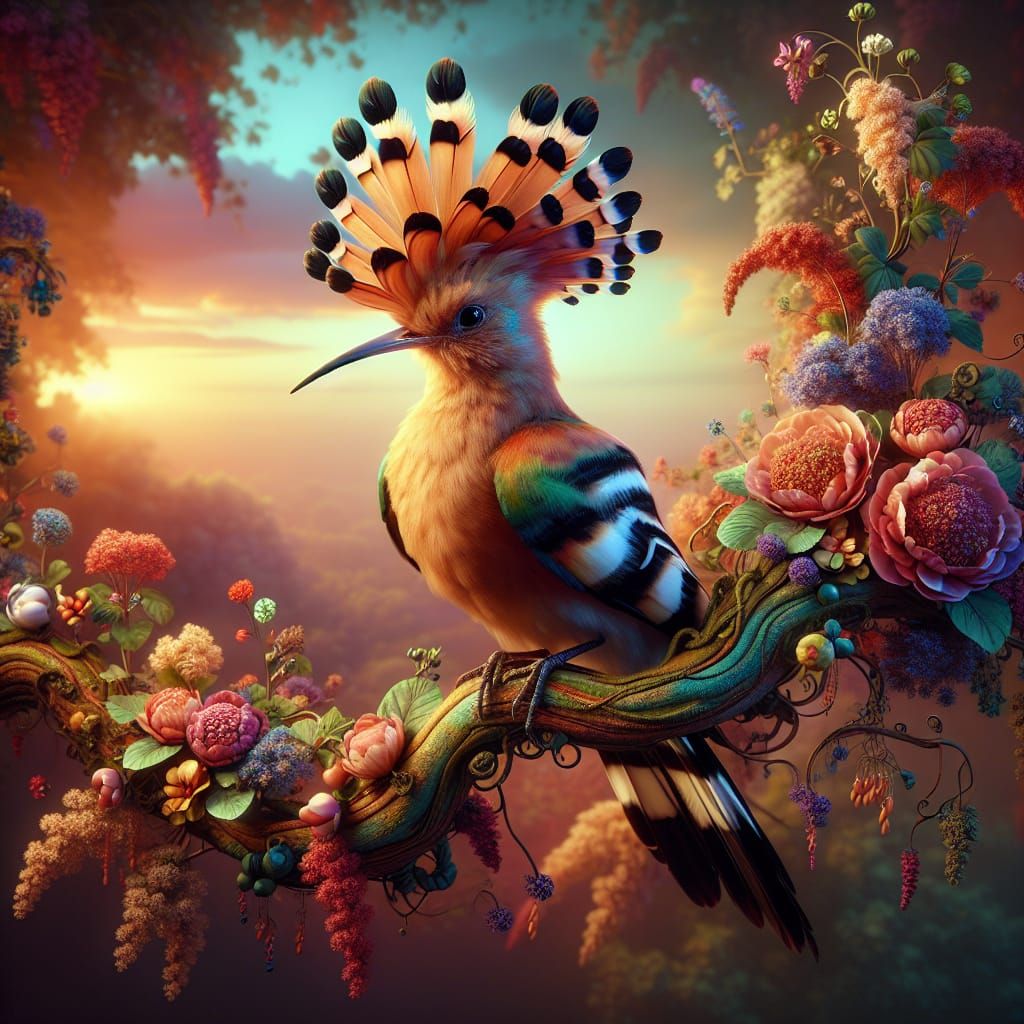 Hoopoe Sunrise   by @Pagan_Nights