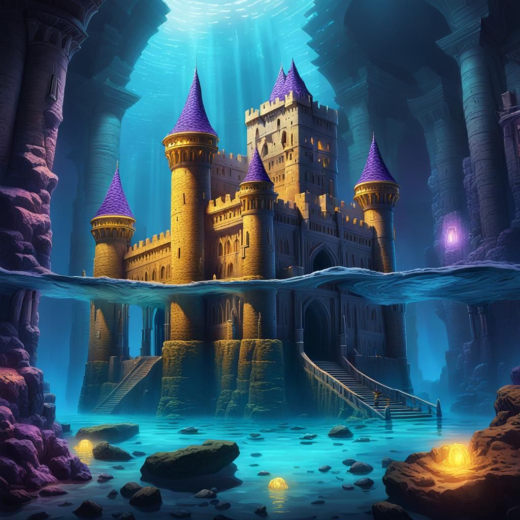 Underwater Castle: Dark Fantasy Concept Art
