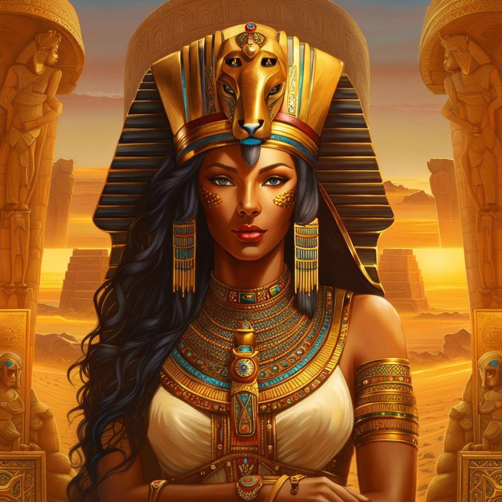 The goddess of the desert Sekhmet - AI Generated Artwork - NightCafe ...