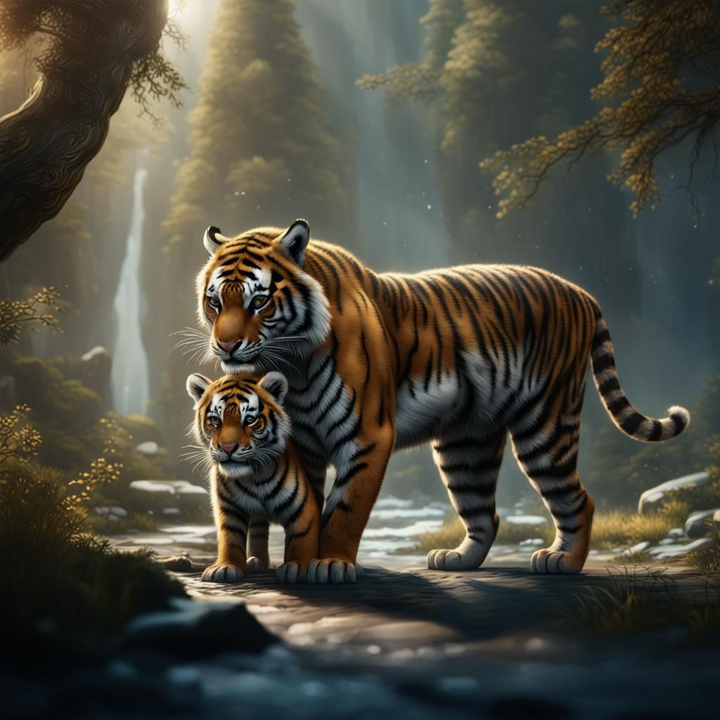 Tigers! - AI Generated Artwork - NightCafe Creator