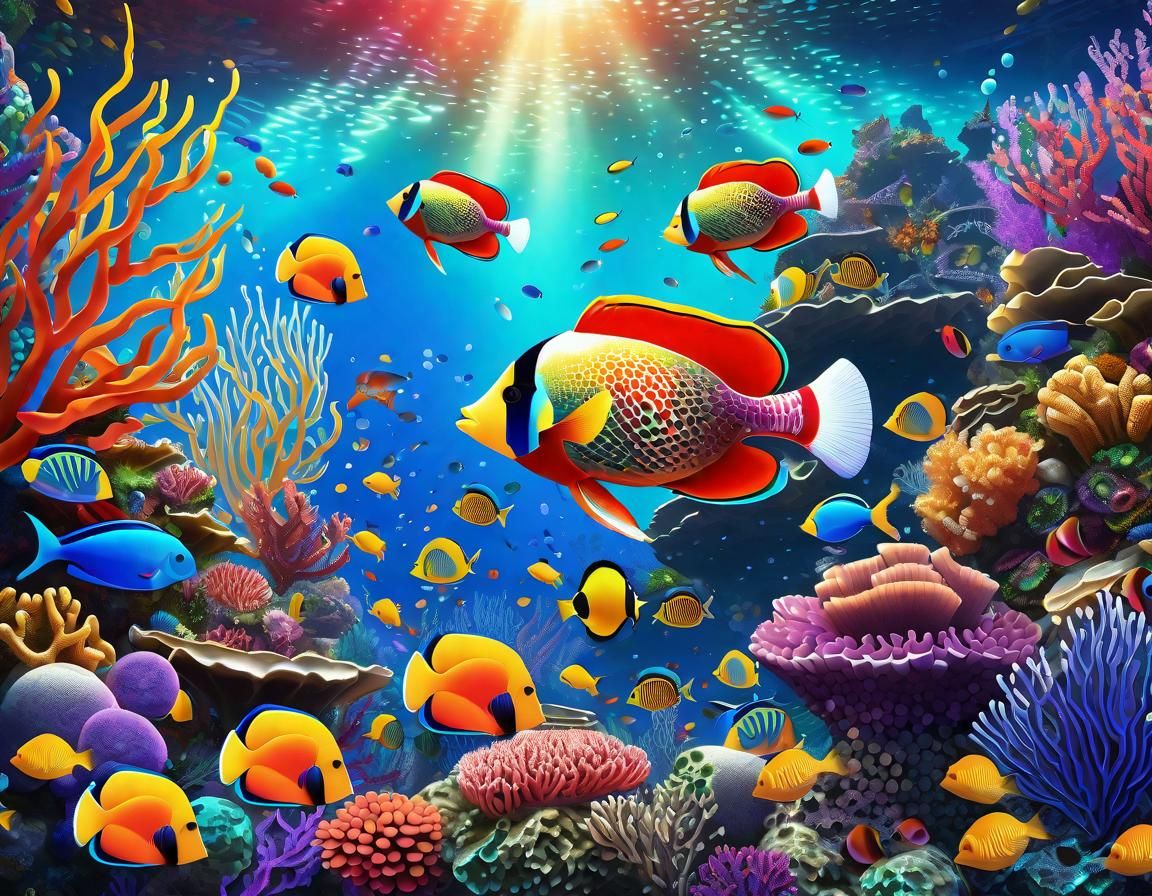 Life underwater - AI Generated Artwork - NightCafe Creator