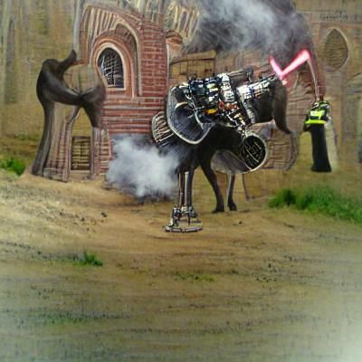 darth vader fighting a donkey
