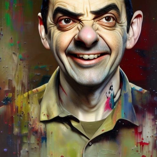 Mr Bean Steve-O hybrid - AI Generated Artwork - NightCafe Creator