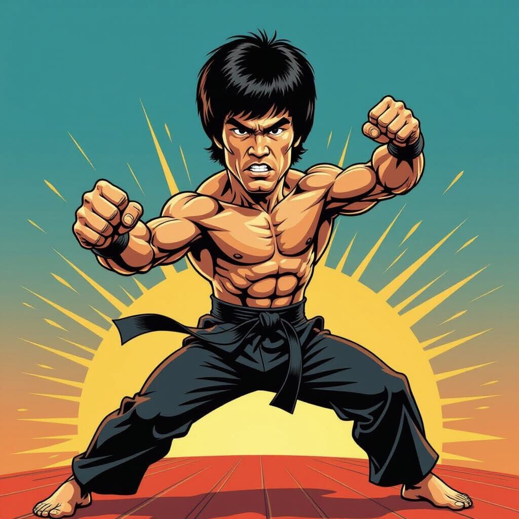 Caricatures to the legendary Bruce Lee  by @BBoy Ed Roc BSC