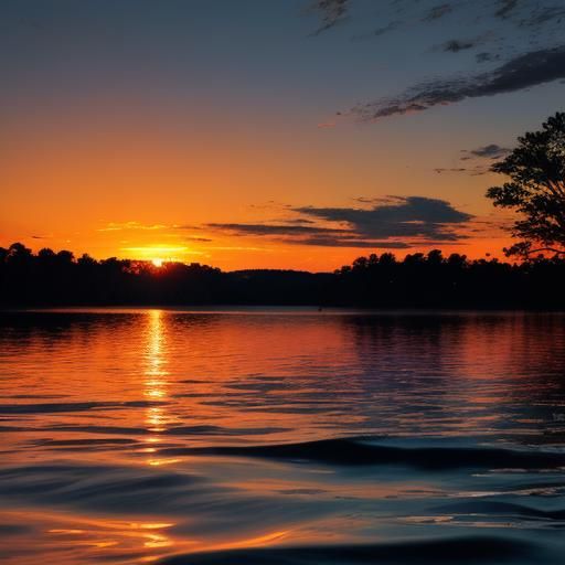 A stunning sunset at Lake Gaston