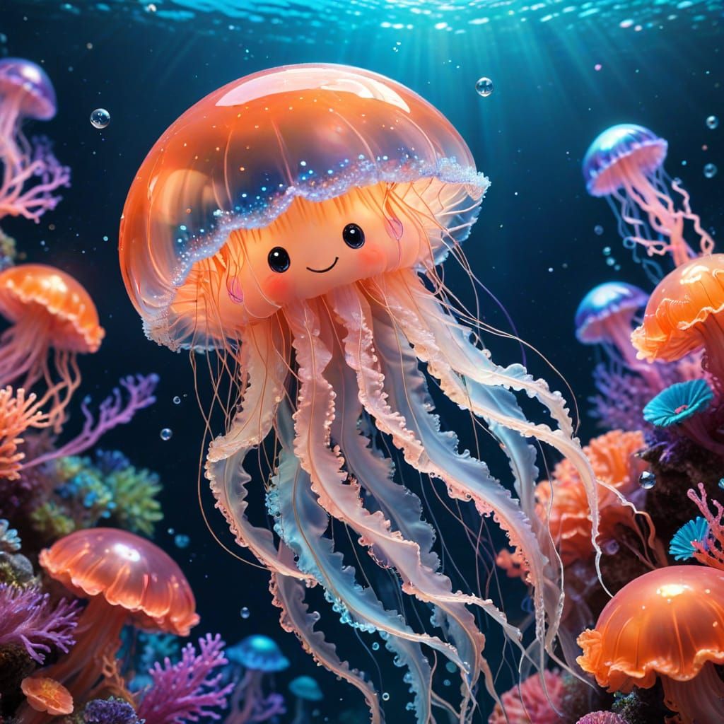 Jellyfish Kawaii art  by @Neverland
