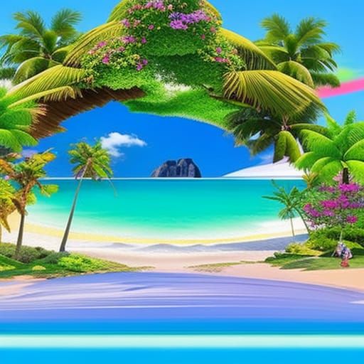 Magical tropical island 