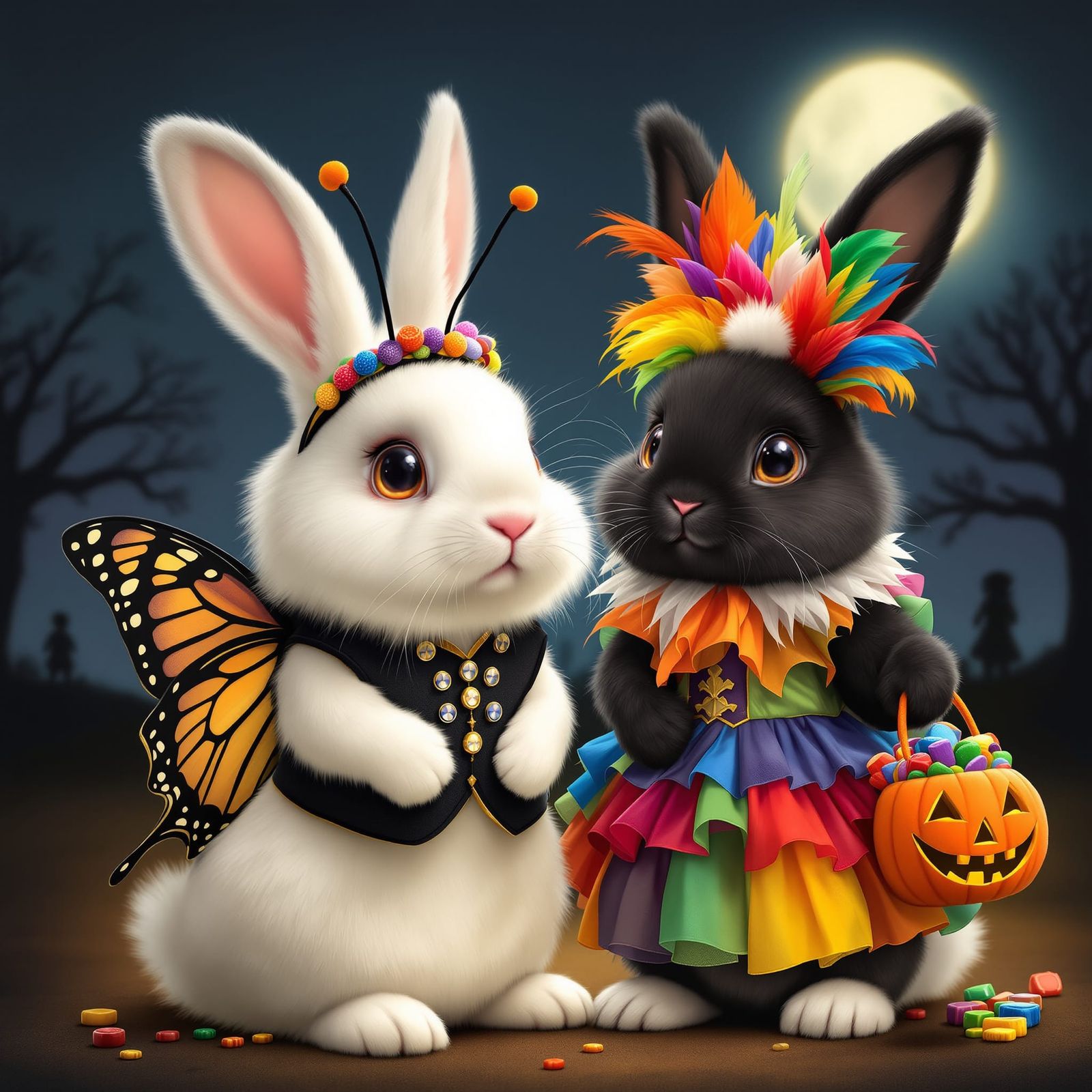 Bitsy and Lola wish you Happy Halloween!  by @Gary Murakami