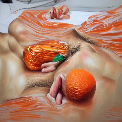 why is the orange vibrating hyperrealism