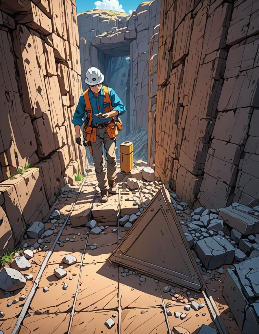 Geologist at work
