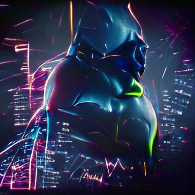 Batman neon 8k resolution