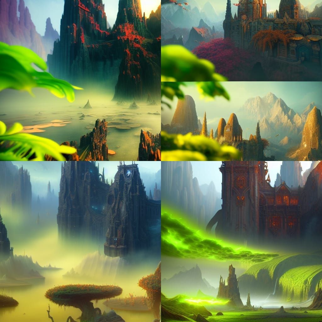 Fantastical Matte Painting in Deep Color