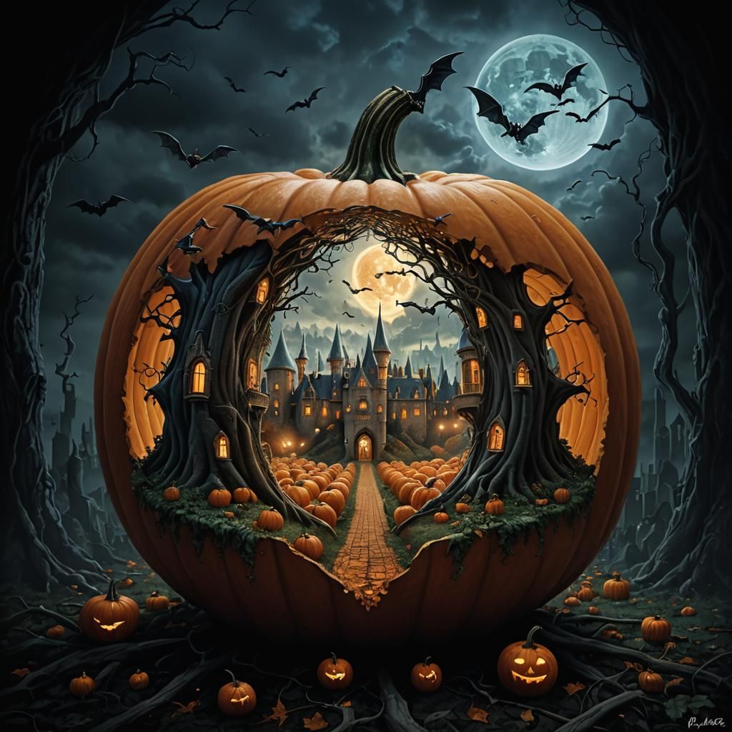 Hogwarts Halloween  by @Kfrdx