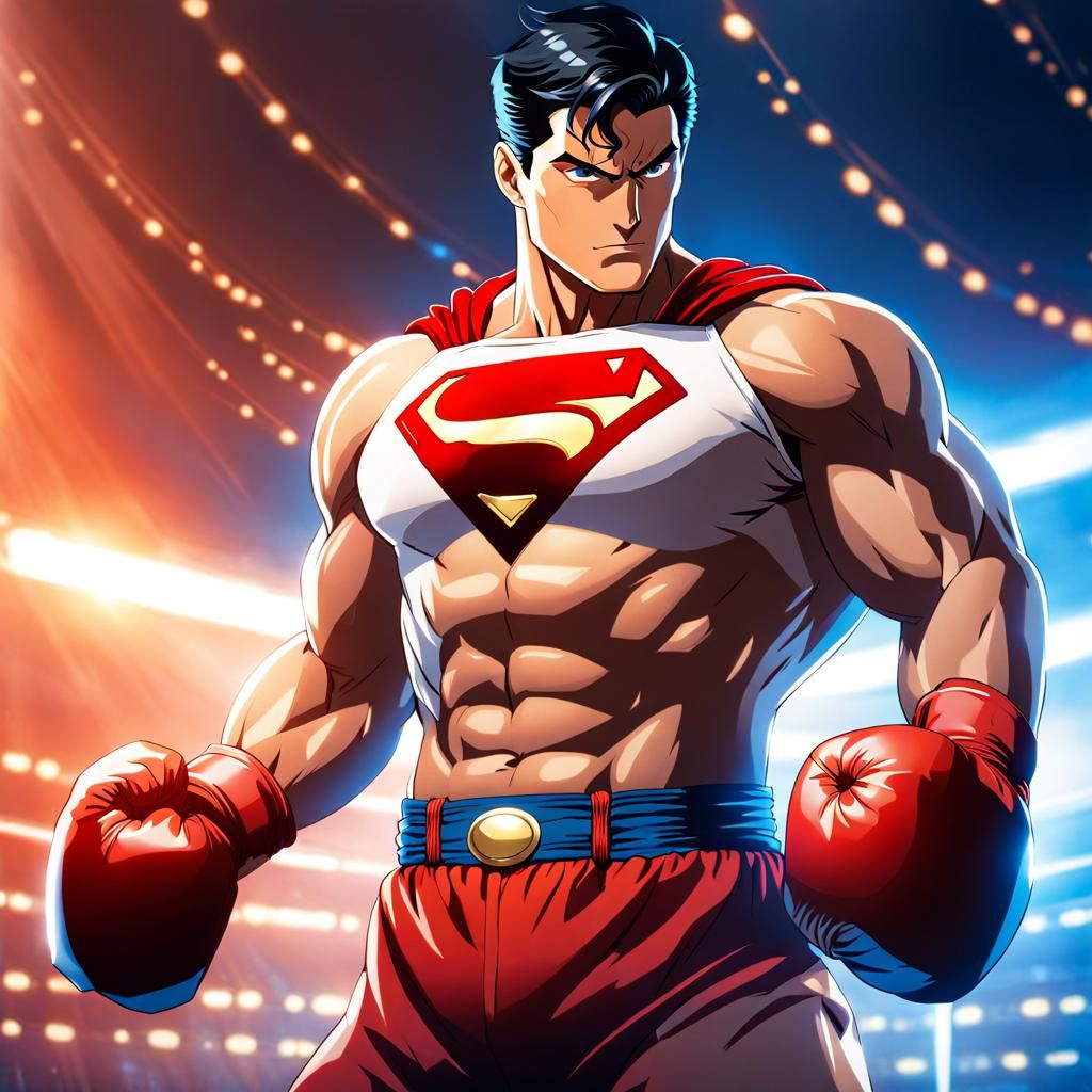 Superman Boxing 1 AI Generated Artwork NightCafe Creator