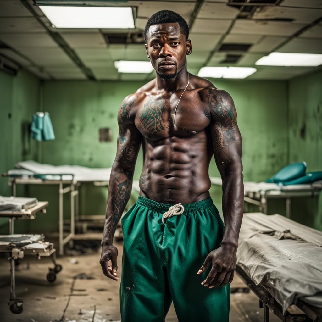 Eric is a handsome 22 year old hunk shirtless surgical assis...