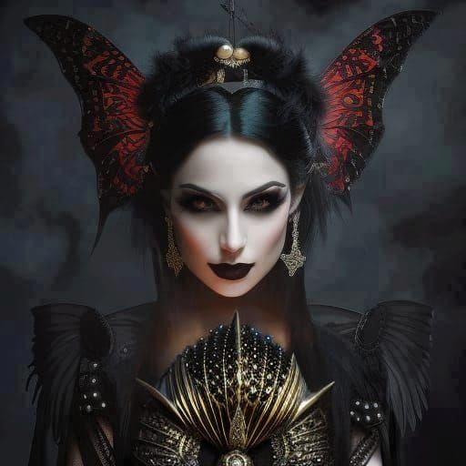 Dark Gothic Vampire Fairy - AI Generated Artwork - NightCafe Creator