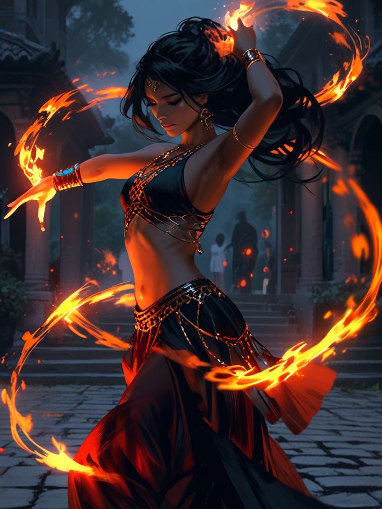 Fire dancer