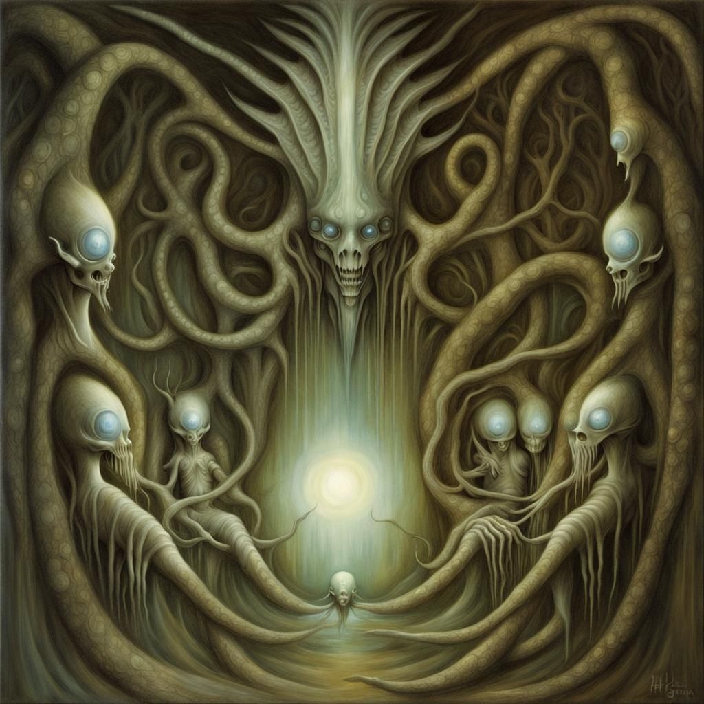 16k resolution, art by H.R. Giger, Brian Froud, imaginary ...