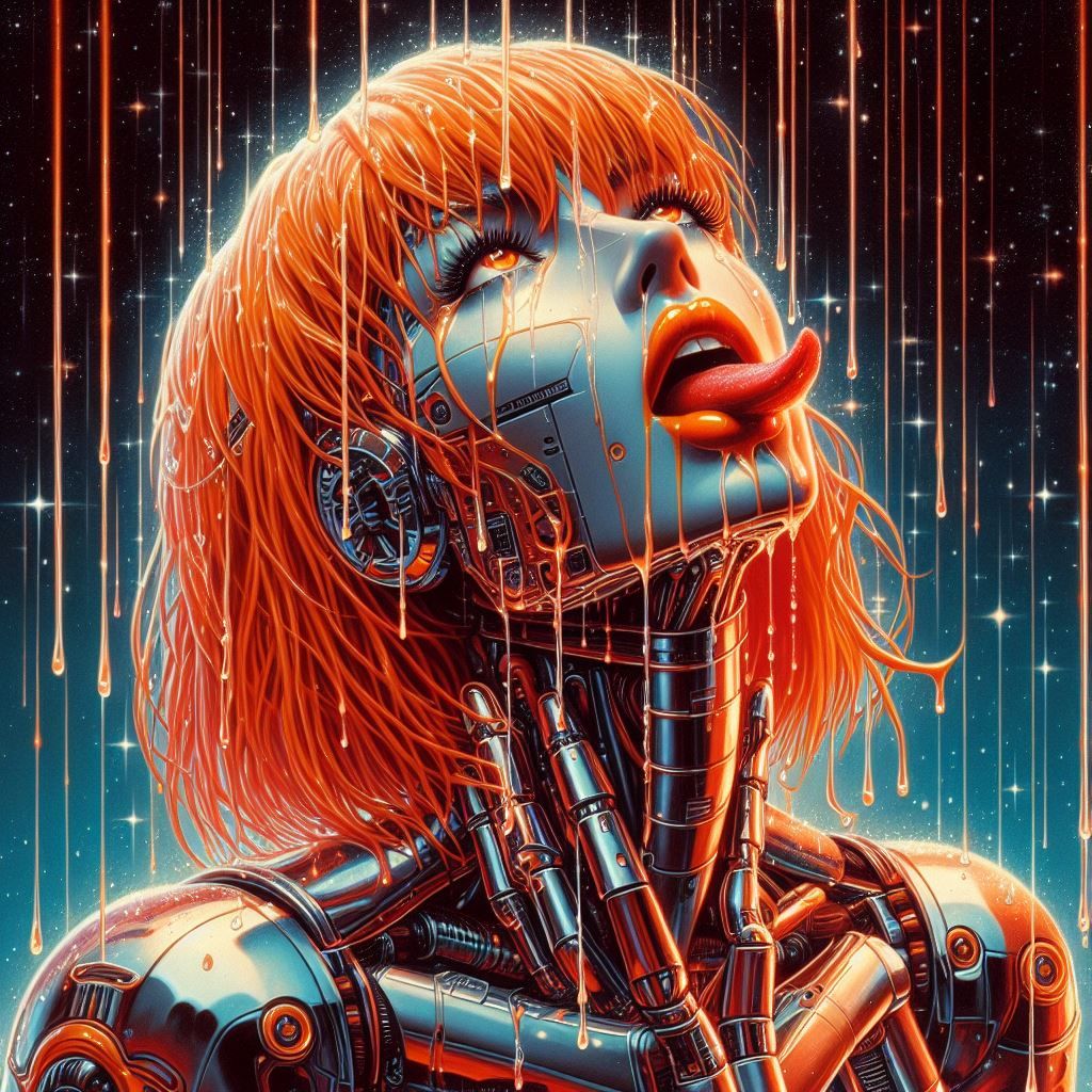 hajime sorayama retro 80s sci-fi futurism cyberpunk space ro...