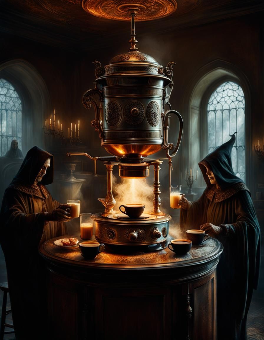 The spooky coffeemaker   by @Mr Doodle