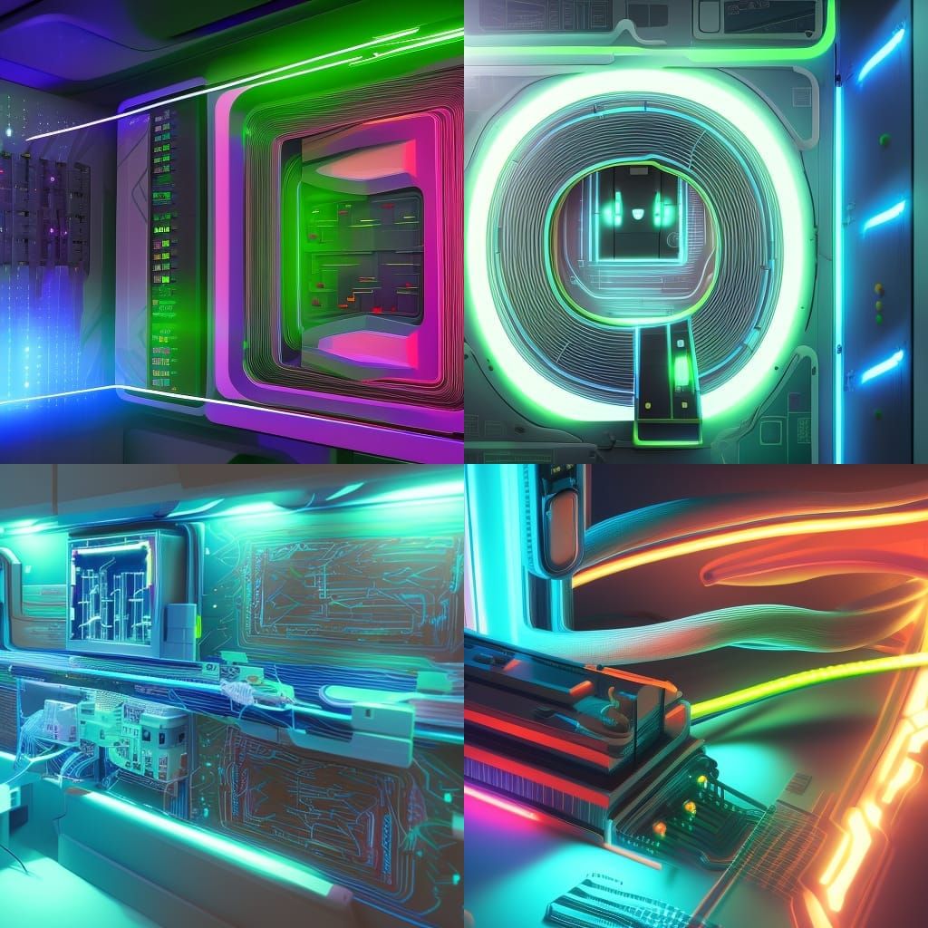 Futuristic electrical AI Generated Artwork NightCafe Creator