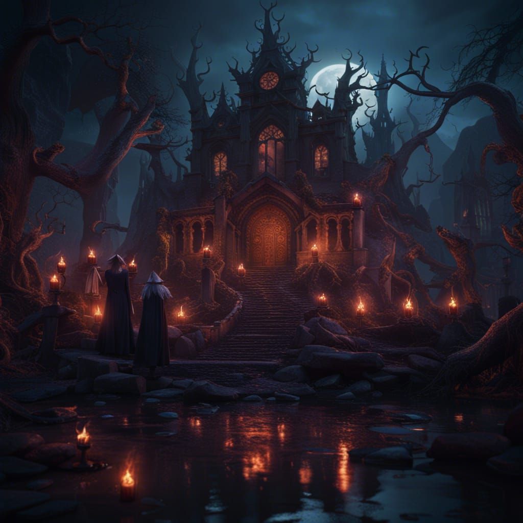 Witches sabbath at night.  by @Dr Dan