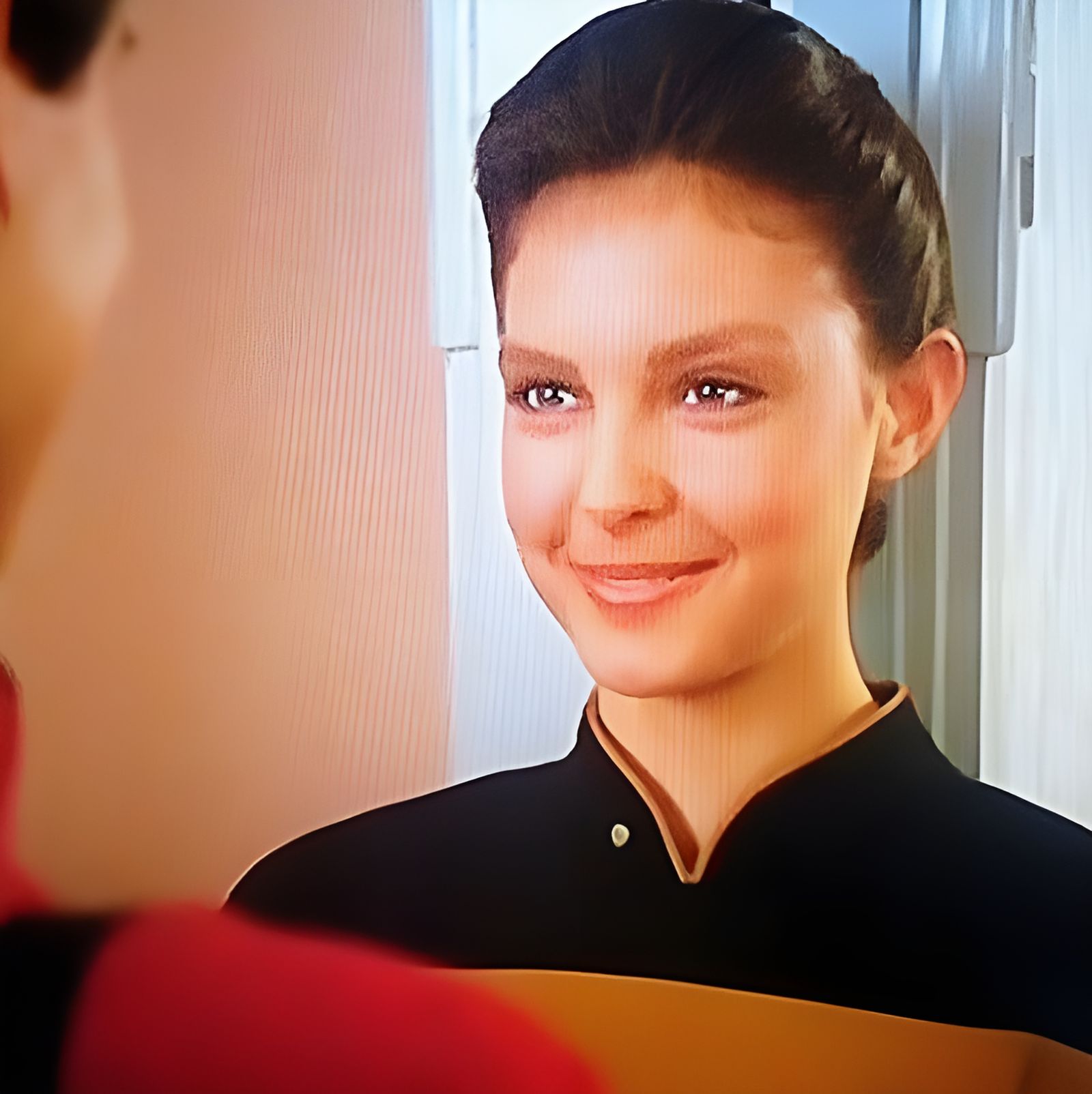 Ensign Crusher asks Ensign Leffler out on a first date