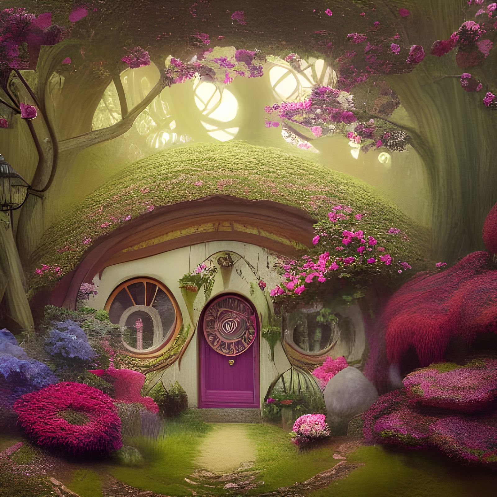 Sakura Blossom House - AI Generated Artwork - NightCafe Creator