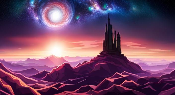 Spiralling Galaxy, with a trail of stars  by @William