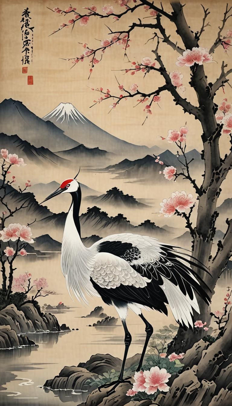 Japanese ink painting