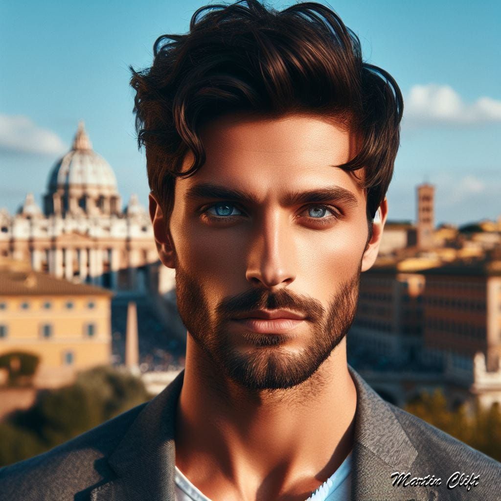 Young Italian Men Visiting Roma