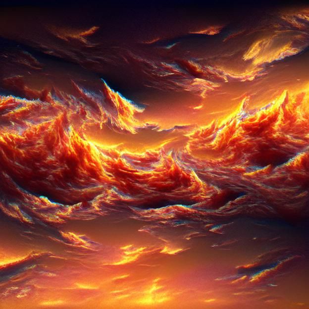 A sky on fire 8k resolution