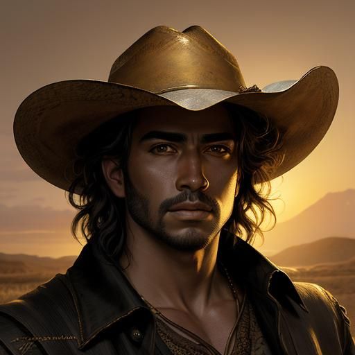 Cowboy Portrait in Chiaroscuro Lighting
