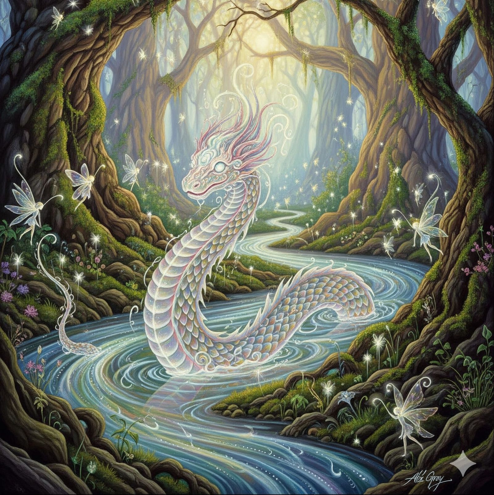 A magical river serpent – Ge