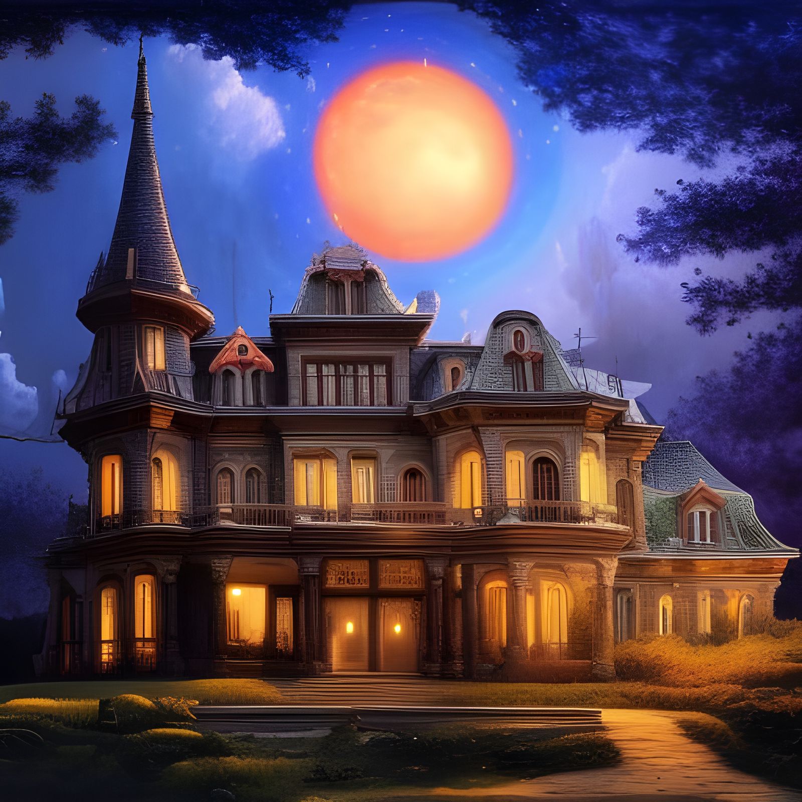 bloxburg mansion - AI Generated Artwork - NightCafe Creator