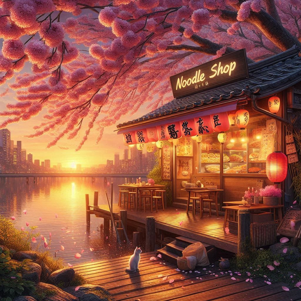 Little cat ordering a Noodle take-out!!!