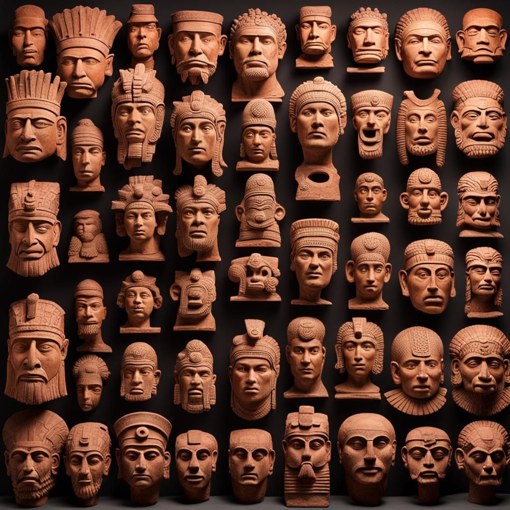 clay heads